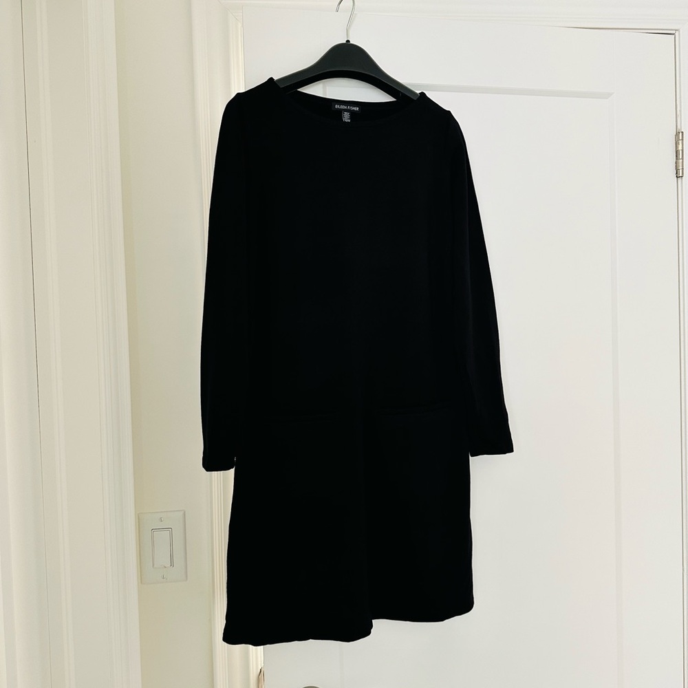 Eileen fisher sweater dress women’s size XS with pocket detail in the front